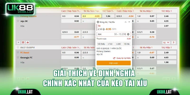 Giải thích về định nghĩa chính xác nhất của kèo tài xỉu