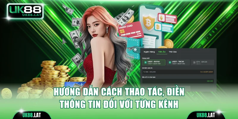 Hướng dẫn cách thao tác, điền thông tin đối với từng kênh